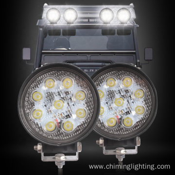 Round 4.5Inch 27w 9 pods led flood spot work light offroad truck ATV UTV universal led work light